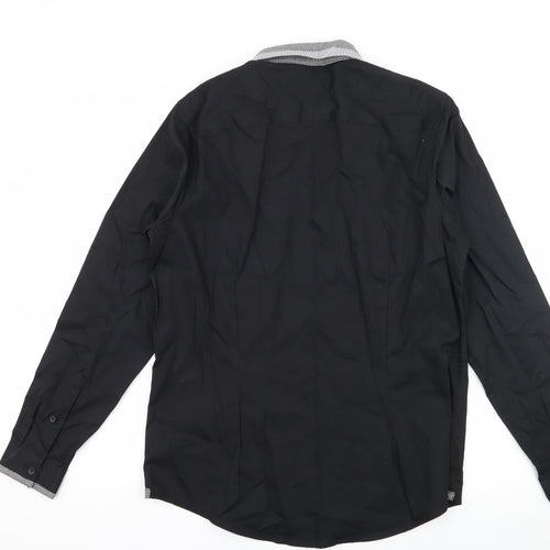 F&F Mens Black    Button-Up Size M