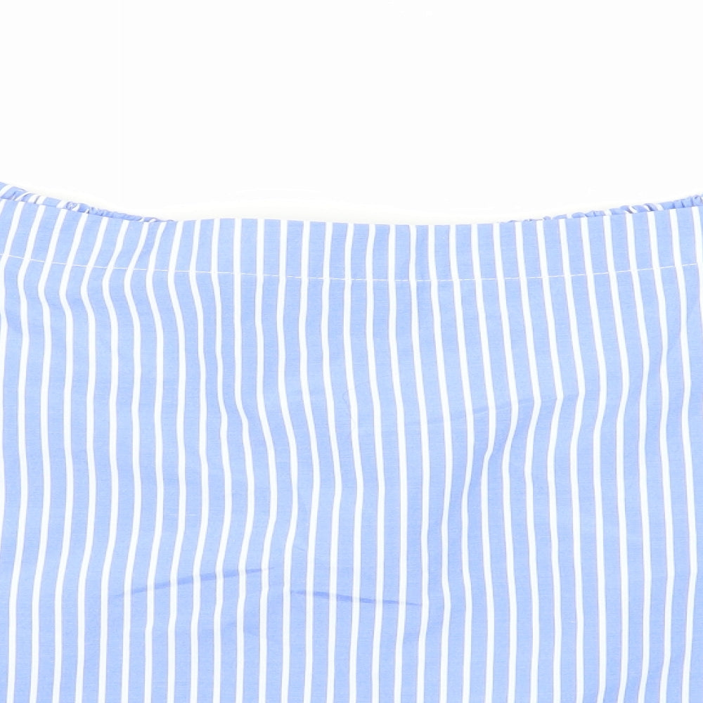 New Look Womens Blue Striped  Basic Blouse Size 14