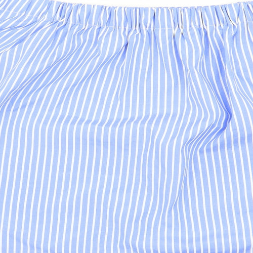 New Look Womens Blue Striped  Basic Blouse Size 14