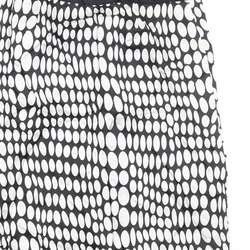 George Womens Black Polka Dot Satin Straight & Pencil Skirt Size 16