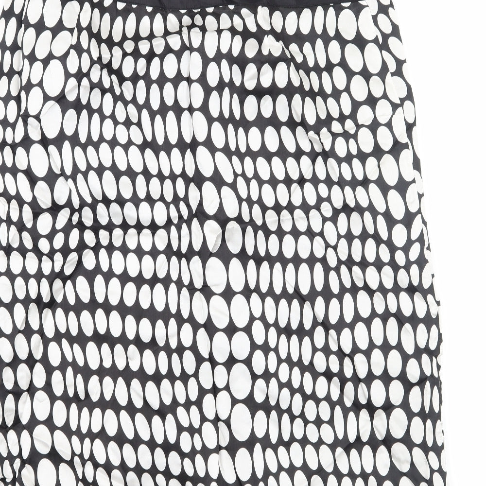 George Womens Black Polka Dot Satin Straight & Pencil Skirt Size 16