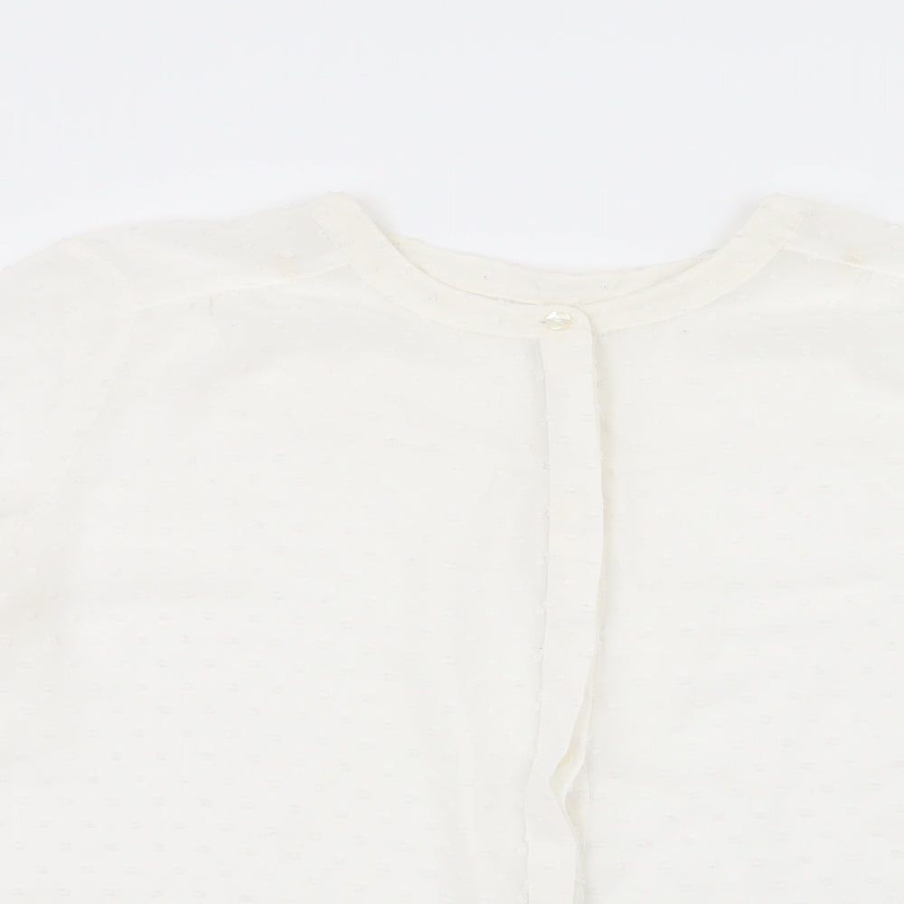 Matalan Womens White Polka Dot  Basic Blouse Size 14