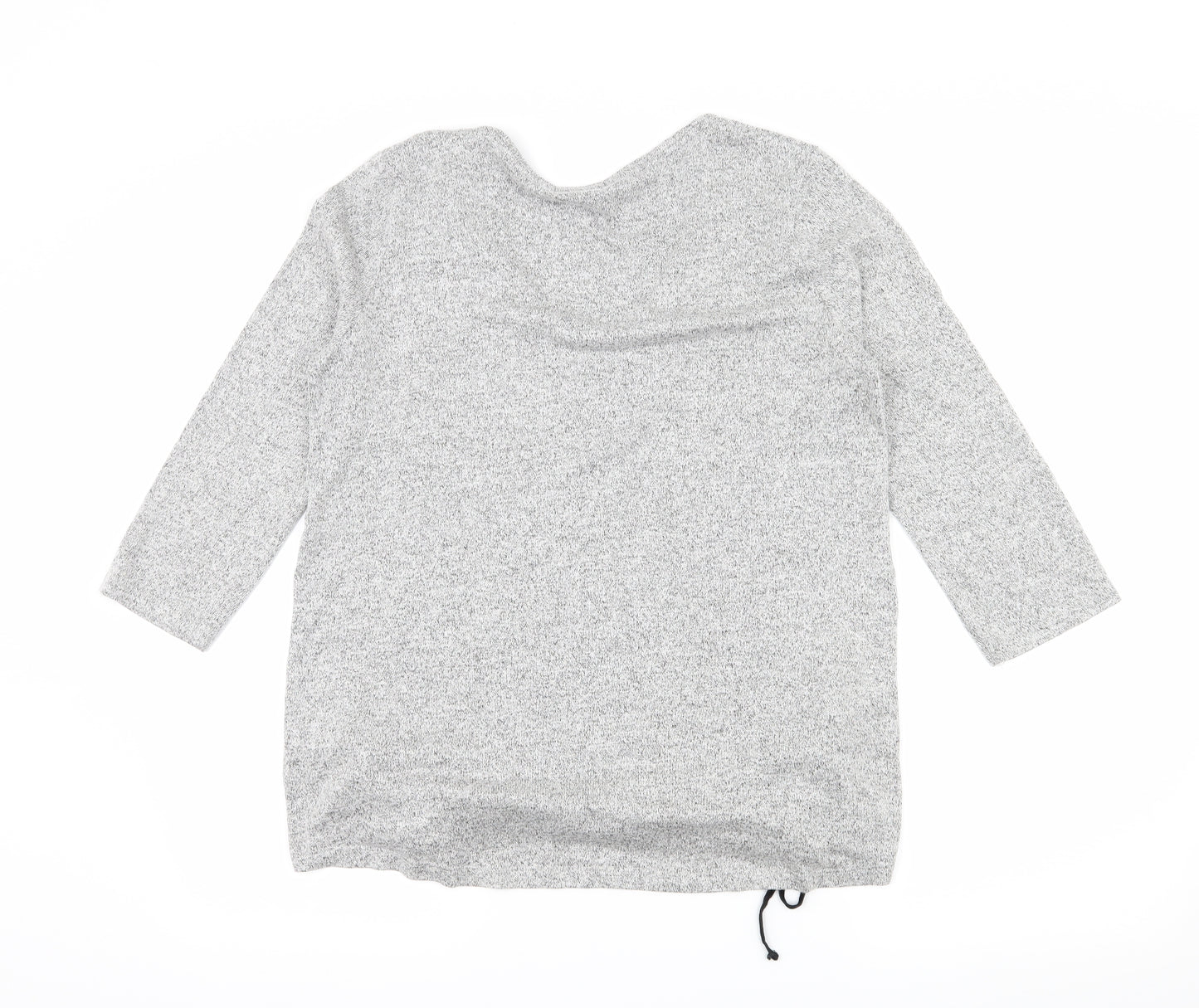 Papaya Womens Grey  Knit Pullover Jumper Size 14  - Lace up detail