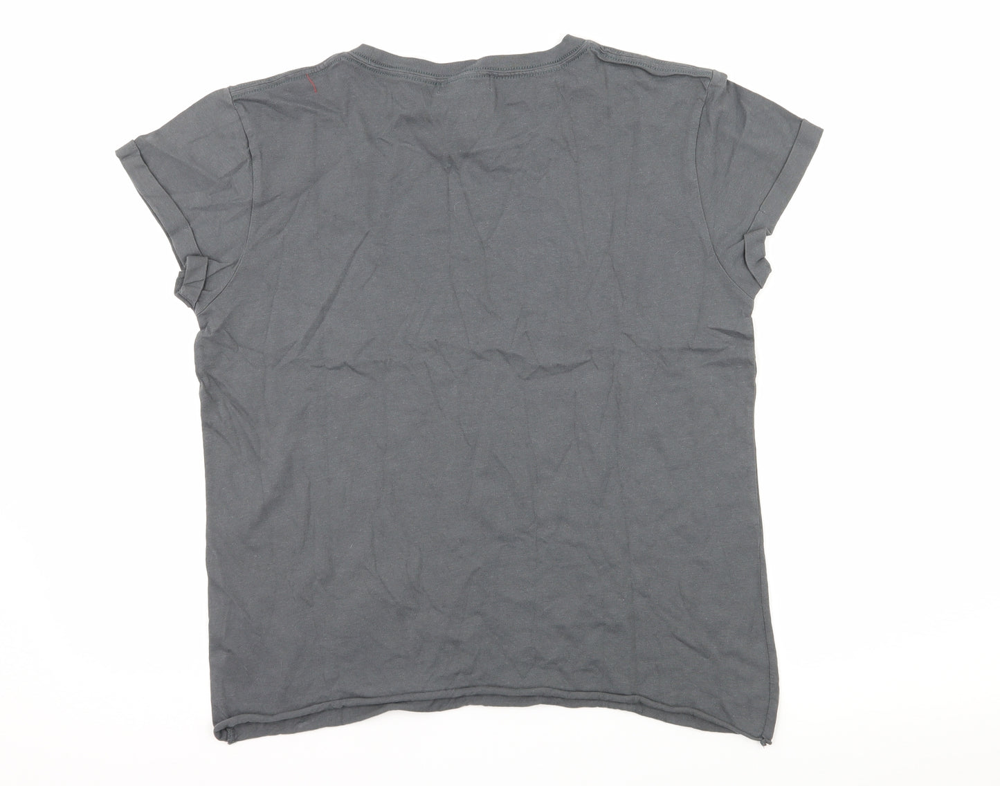 Topshop Womens Grey  Jersey Basic T-Shirt Size 6  - See The Good