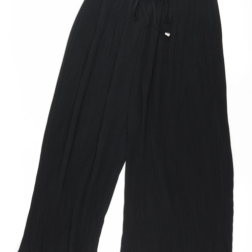 Apri Womens Black   Cropped Trousers Size M L20 in - Pleated
