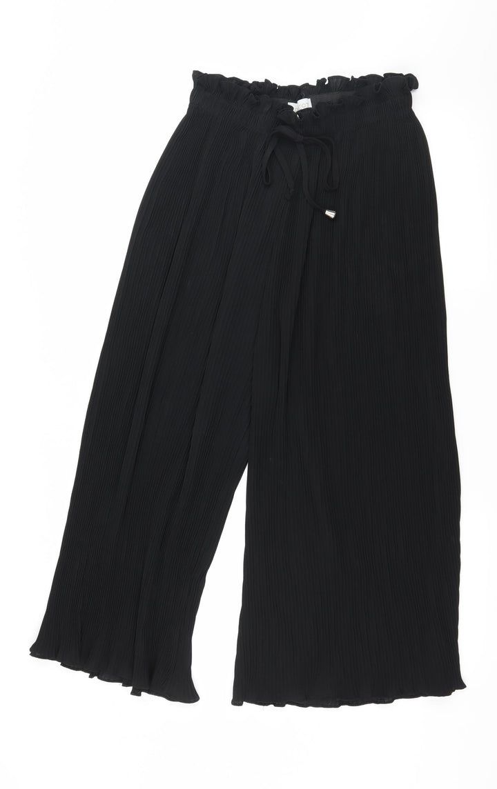 Apri Womens Black Cropped Trousers Size M L20 in - Pleated