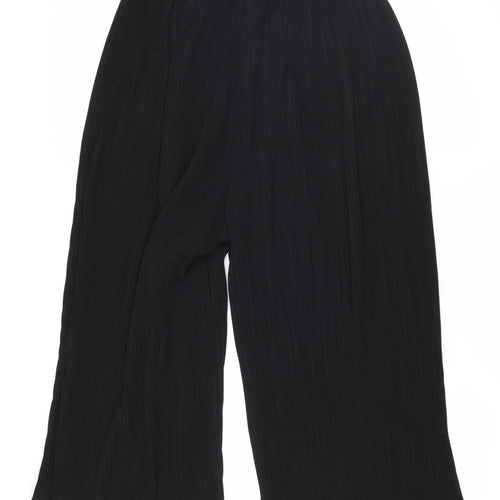 Apri Womens Black   Cropped Trousers Size M L20 in - Pleated
