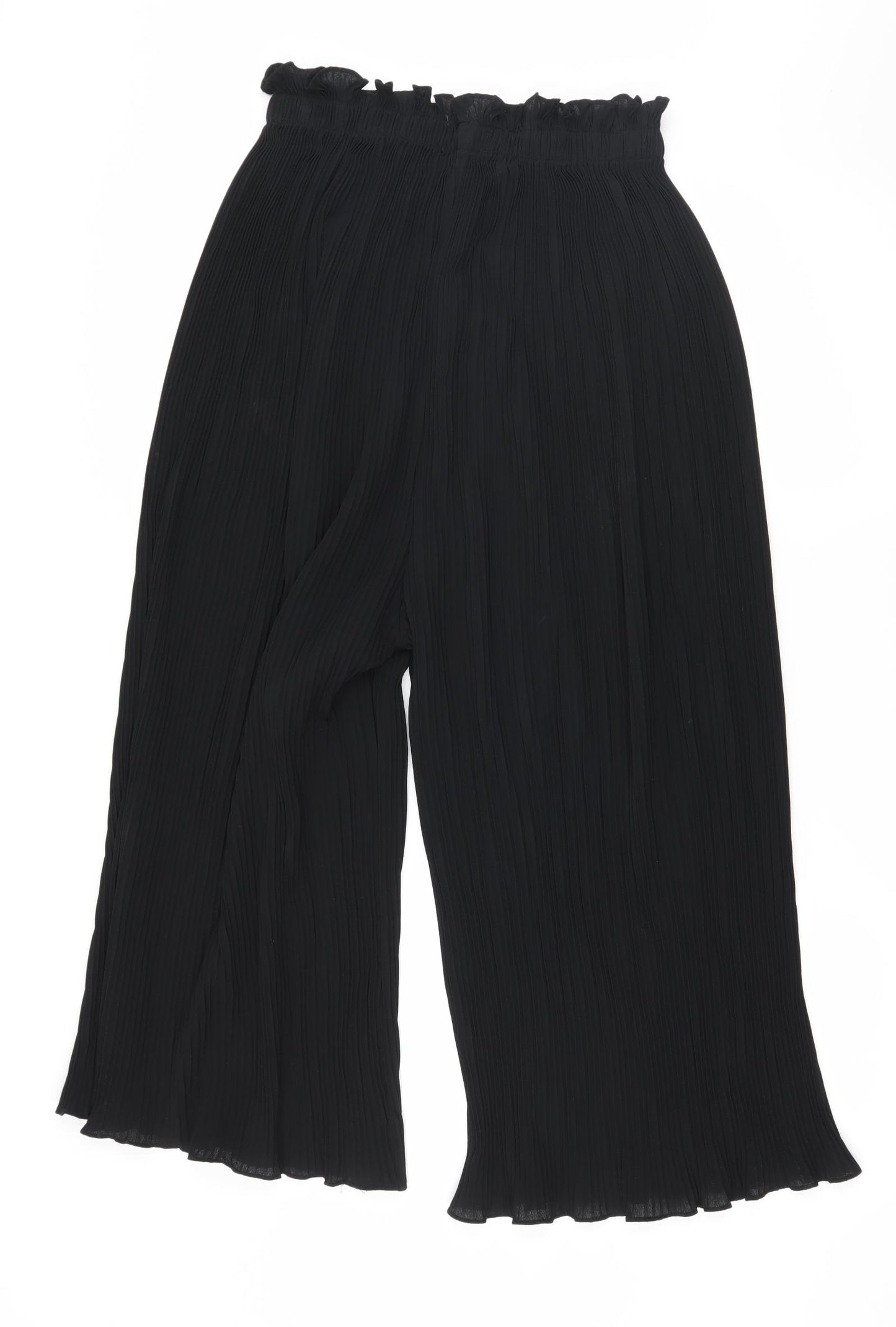 Apri Womens Black   Cropped Trousers Size M L20 in - Pleated