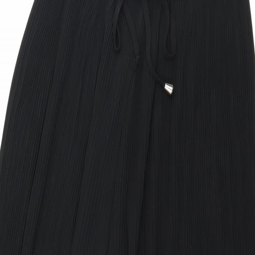 Apri Womens Black   Cropped Trousers Size M L20 in - Pleated