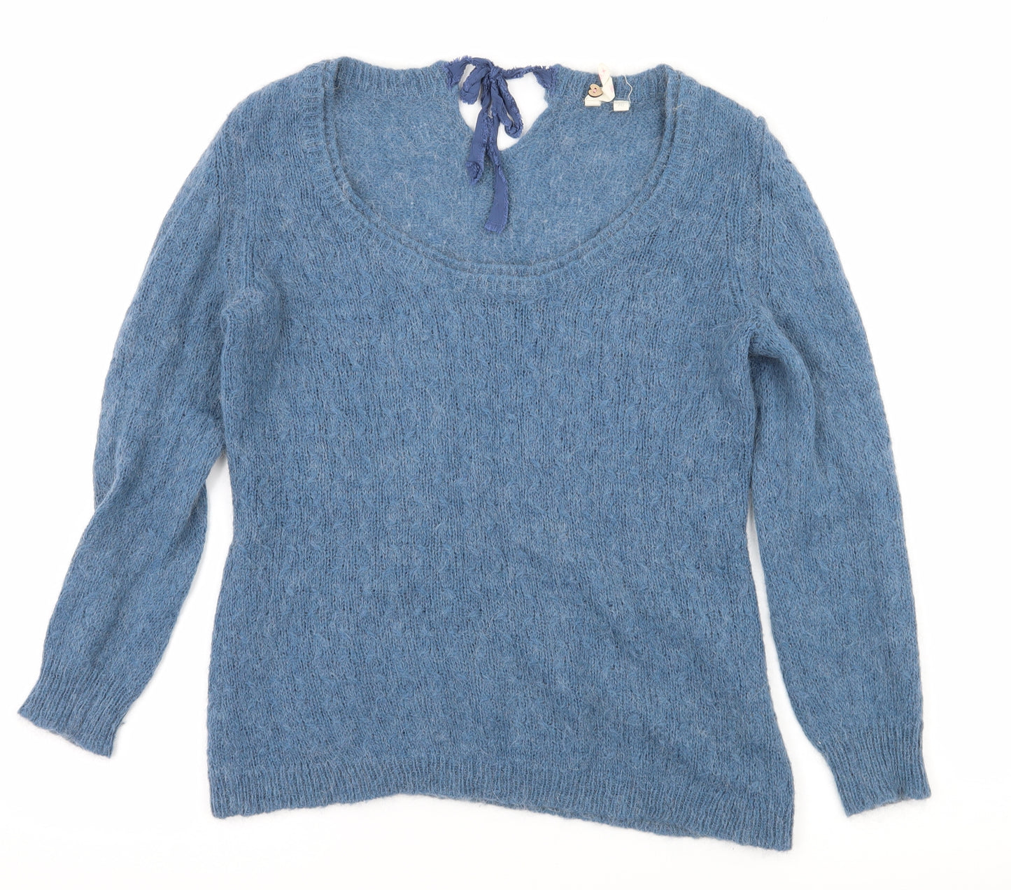 White Stuff Womens Blue  Knit Pullover Jumper Size 10
