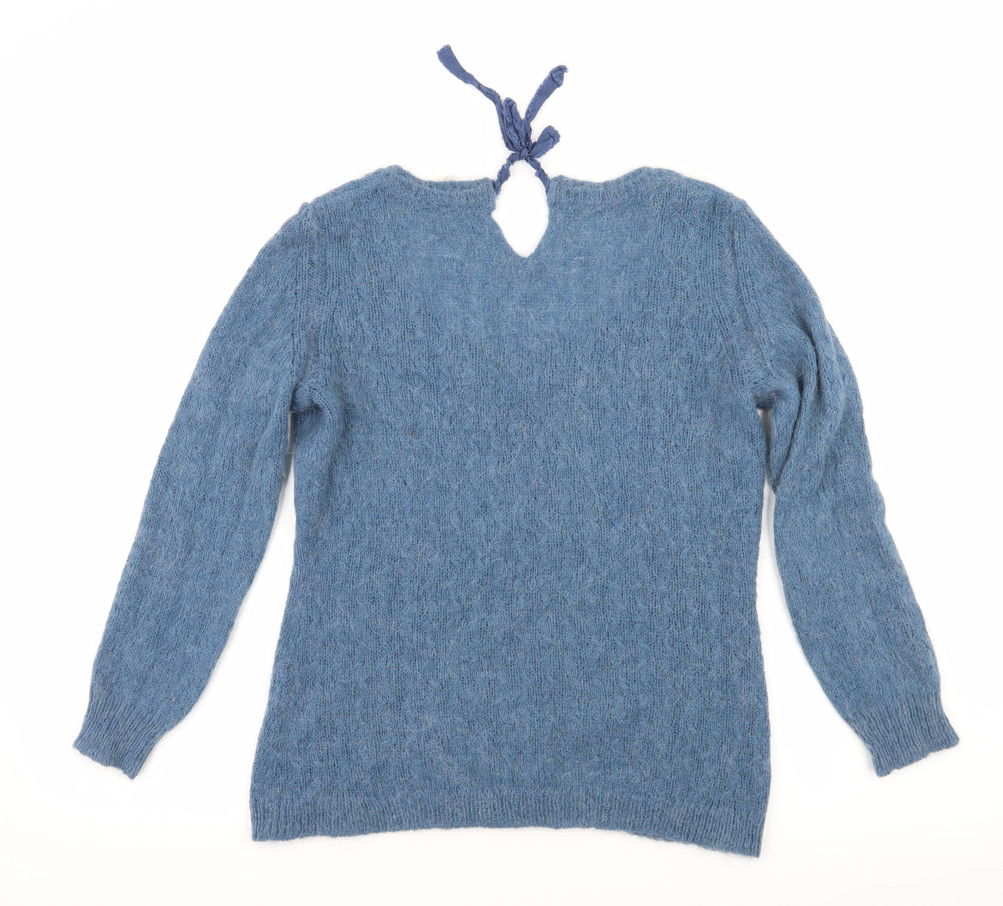 White Stuff Womens Blue  Knit Pullover Jumper Size 10