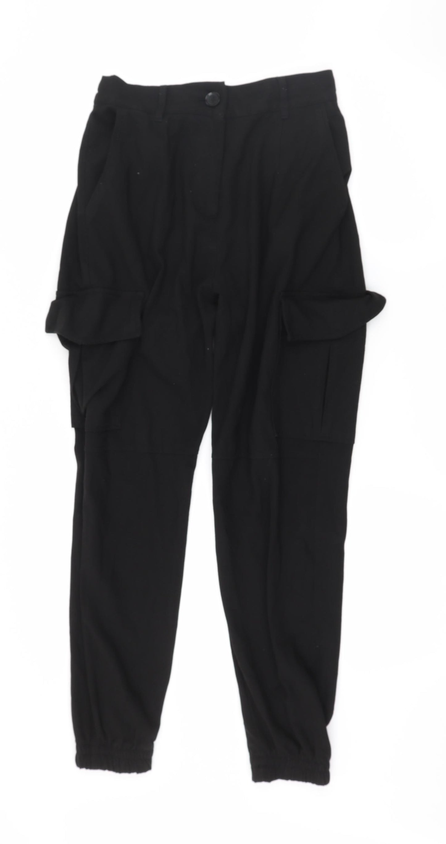 Bershka Womens Black   Cargo Trousers Size 8 L28 in