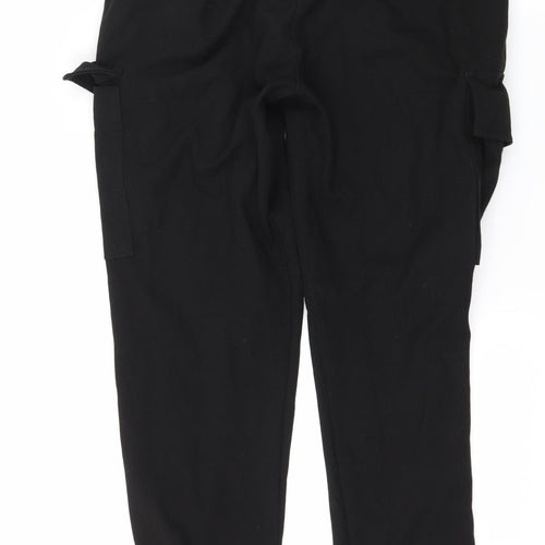 Bershka Womens Black   Cargo Trousers Size 8 L28 in