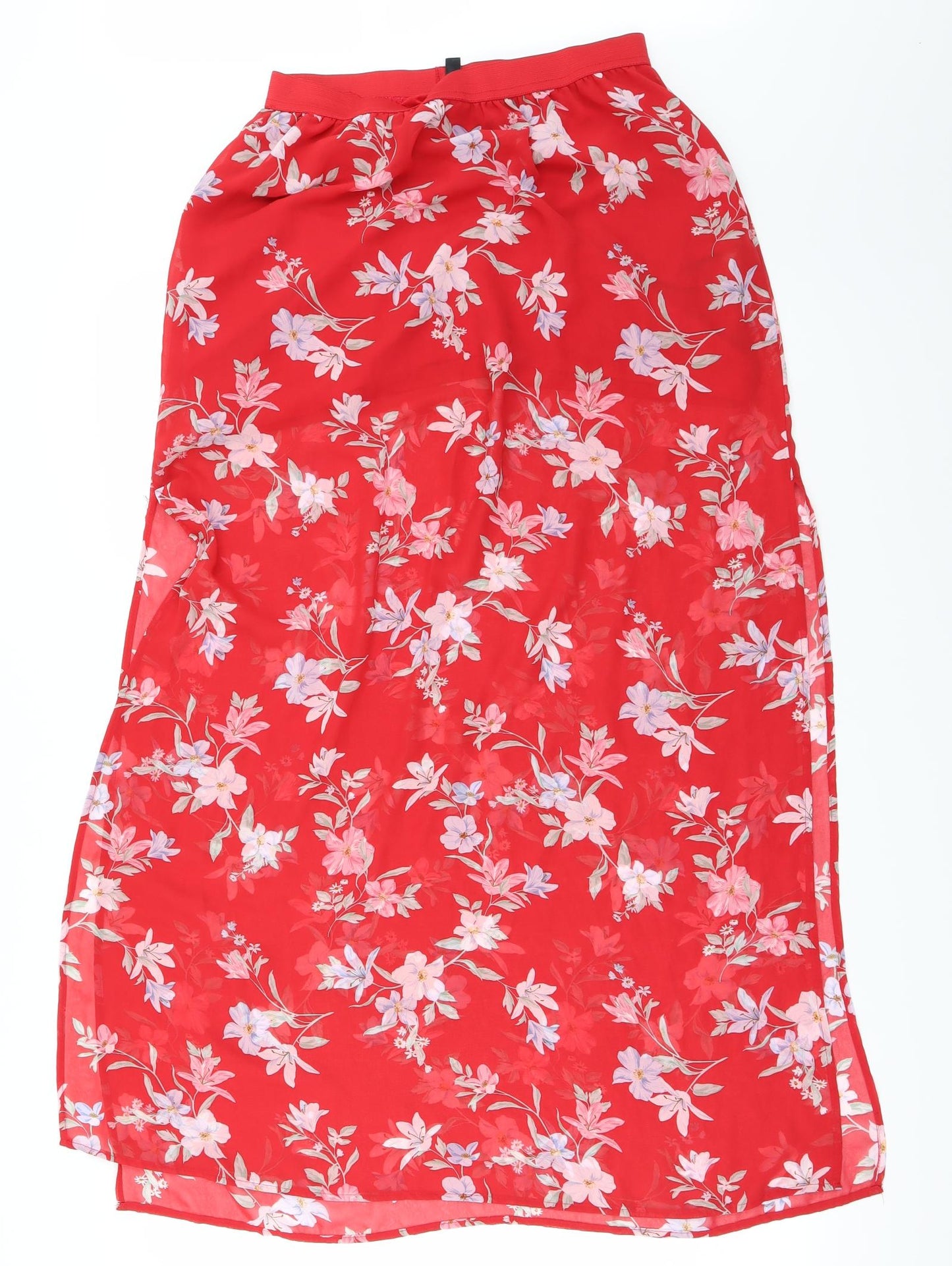 H&M Womens Red   A-Line Skirt Size 12