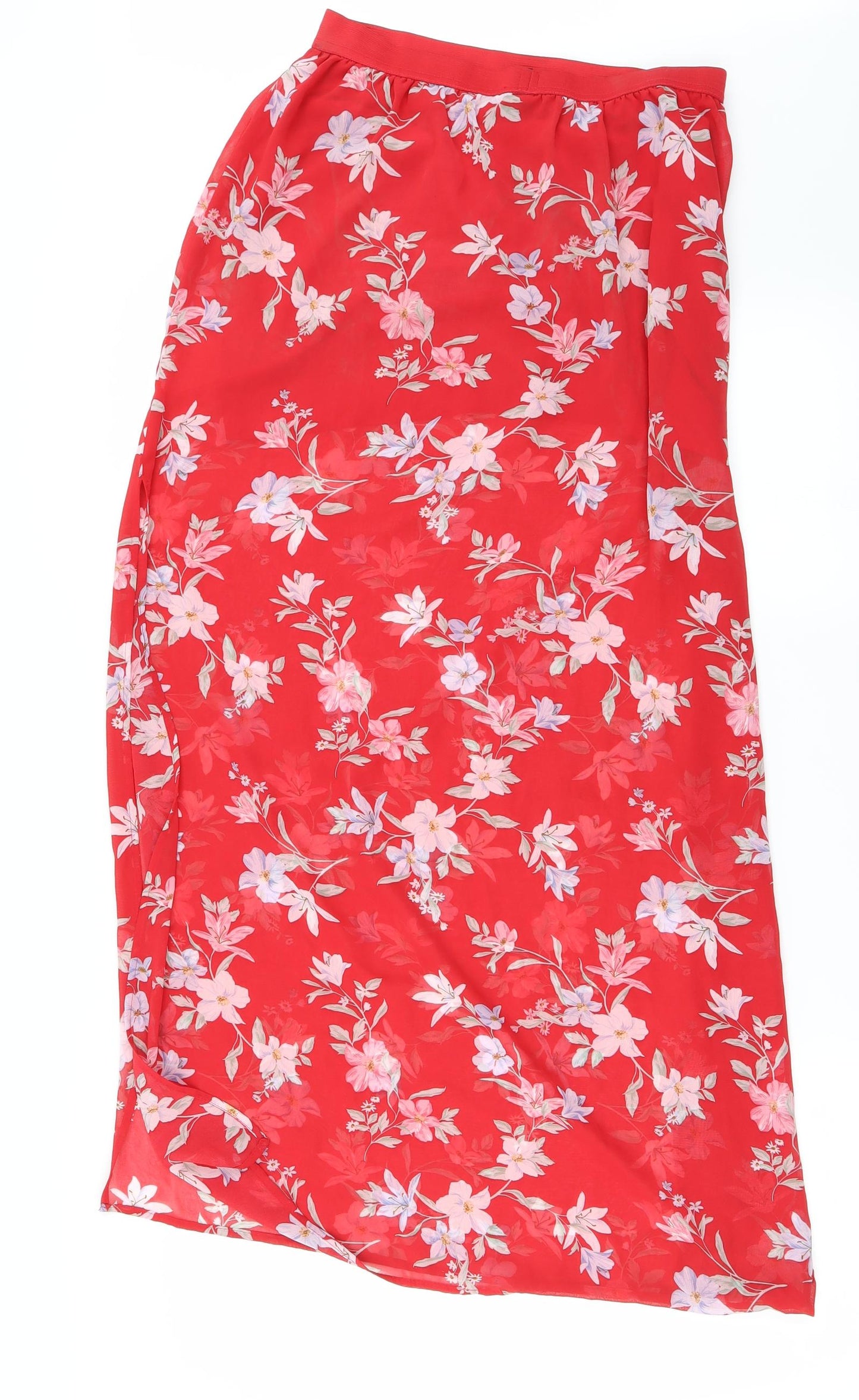 H&M Womens Red   A-Line Skirt Size 12