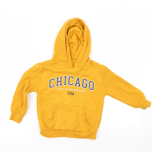 Primark Boys Yellow   Pullover Hoodie Size 3-4 Years
