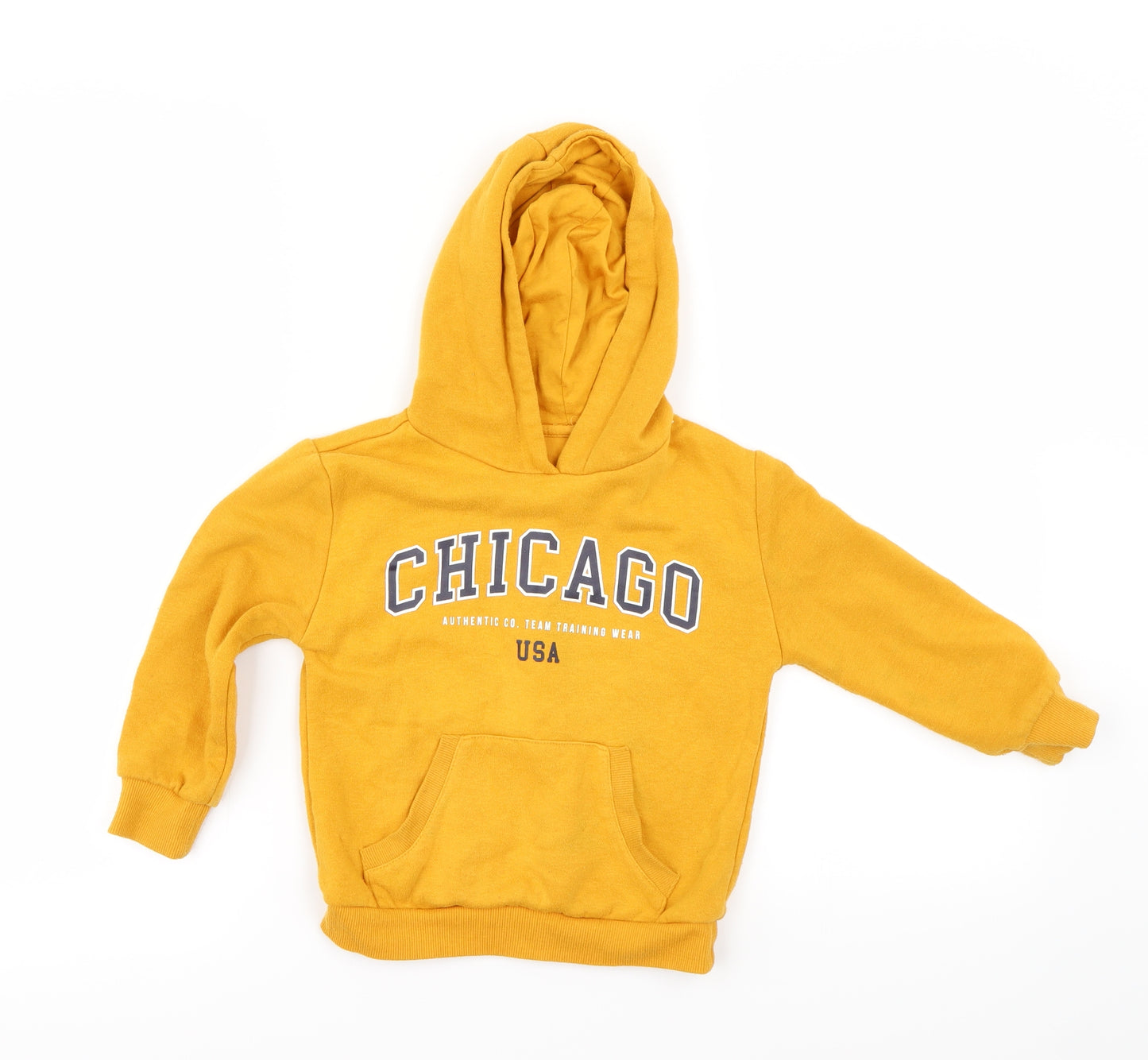 Primark Boys Yellow   Pullover Hoodie Size 3-4 Years