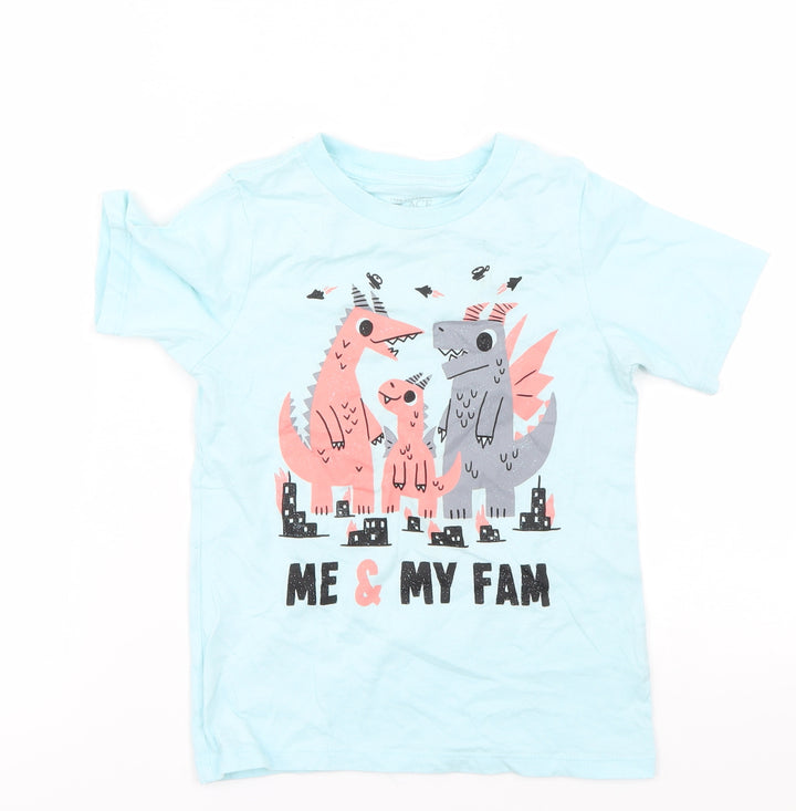 The Children's Place Boys Blue Basic T-Shirt Size 4 Years