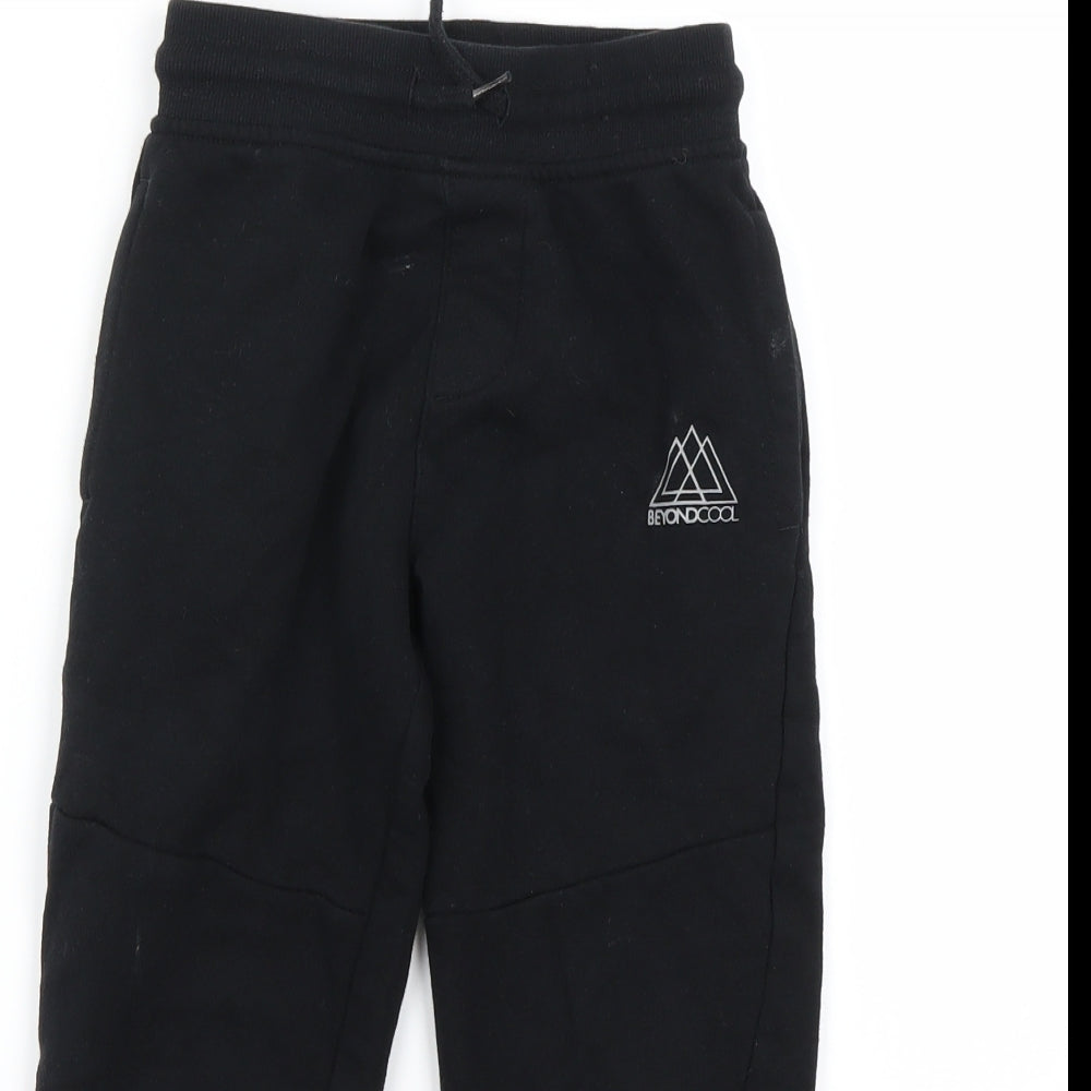 George Boys Black   Sweatpants Trousers Size 6-7 Years