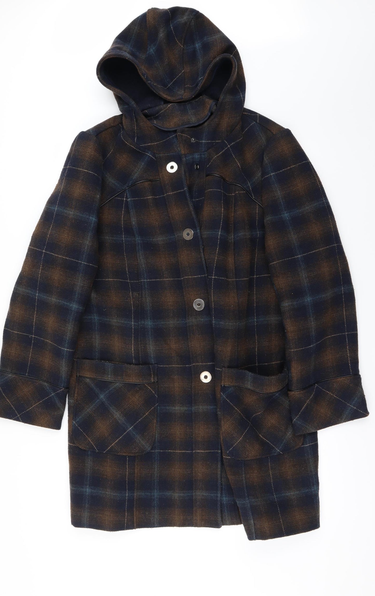 George Womens Blue Check  Jacket Coat Size 20