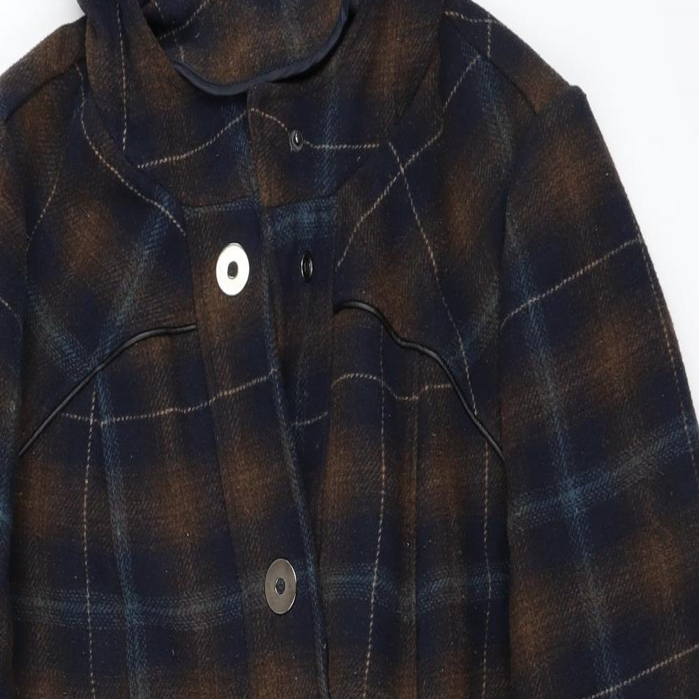 George Womens Blue Check  Jacket Coat Size 20