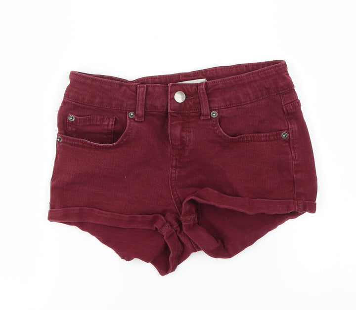 Topshop Womens Purple Cut-Off Shorts Size 26 in
