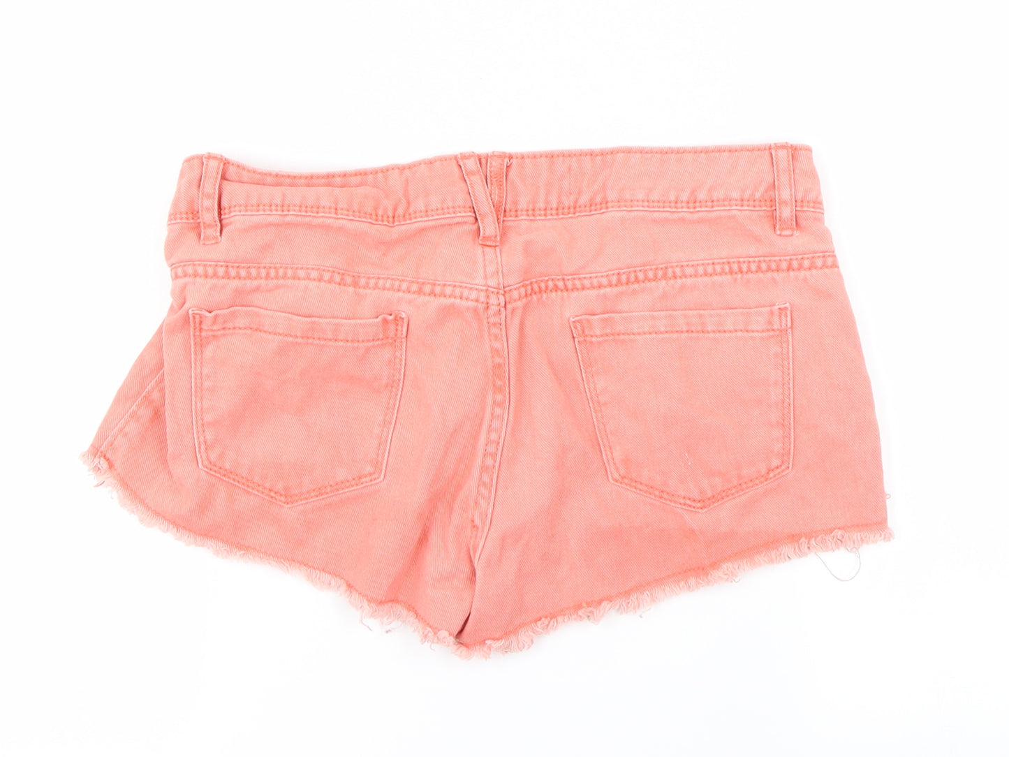 denim co Womens Orange   Cut-Off Shorts Size 8