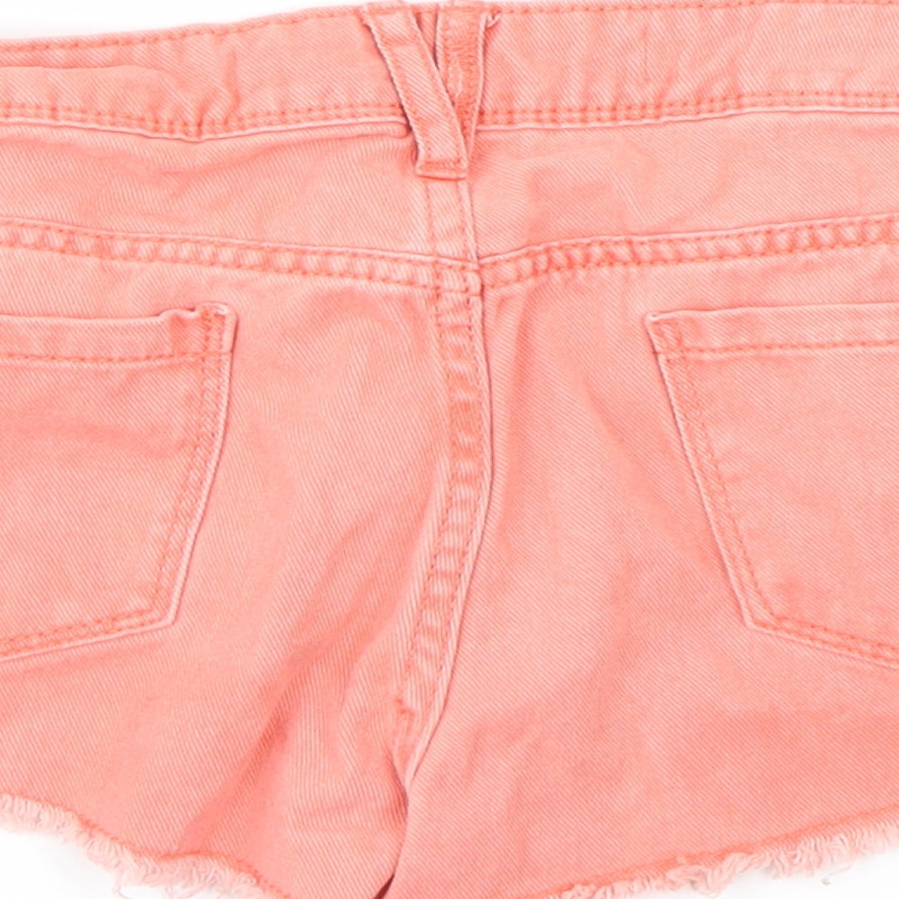 denim co Womens Orange   Cut-Off Shorts Size 8