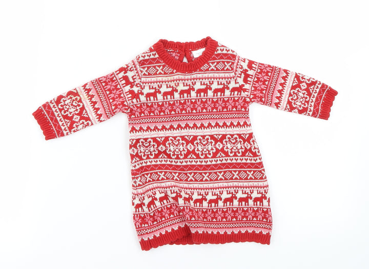 NEXT Boys Red   Pullover Jumper Size 0-3 Months