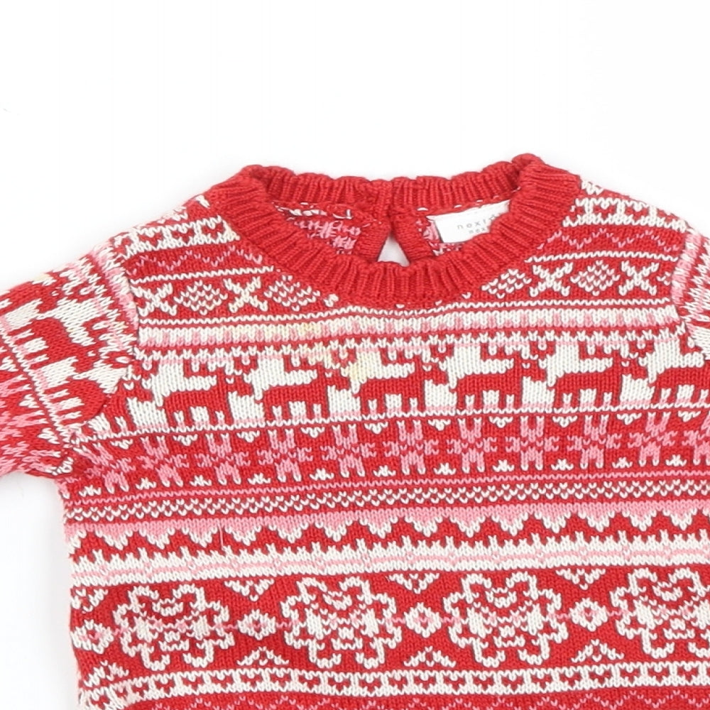 NEXT Boys Red   Pullover Jumper Size 0-3 Months