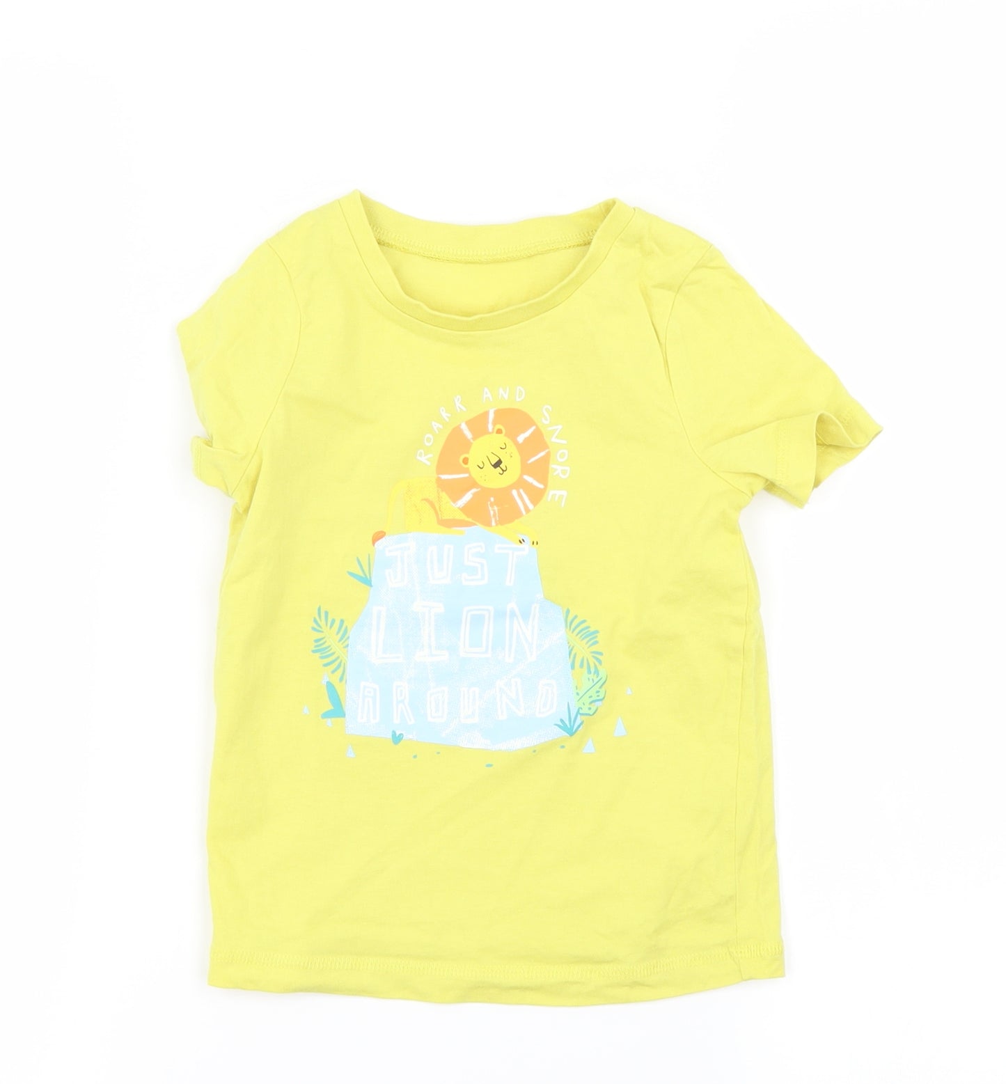 George Boys Yellow   Basic T-Shirt Size 2-3 Years