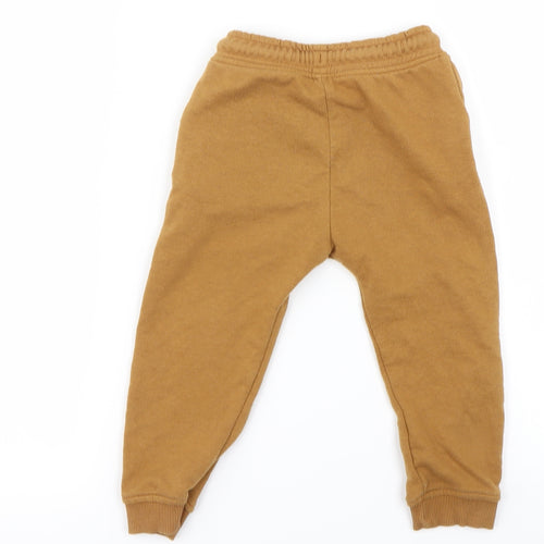Preworn Boys Brown   Jogger Trousers Size 2-3 Years