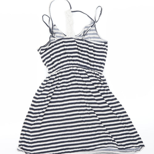 NEXT Womens White Striped  A-Line  Size 8