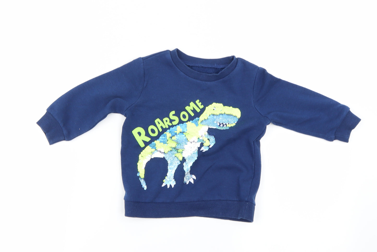 Preworn Boys Blue   Pullover Jumper Size 9-12 Months