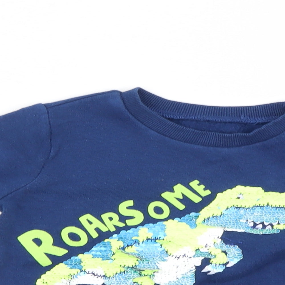 Preworn Boys Blue   Pullover Jumper Size 9-12 Months