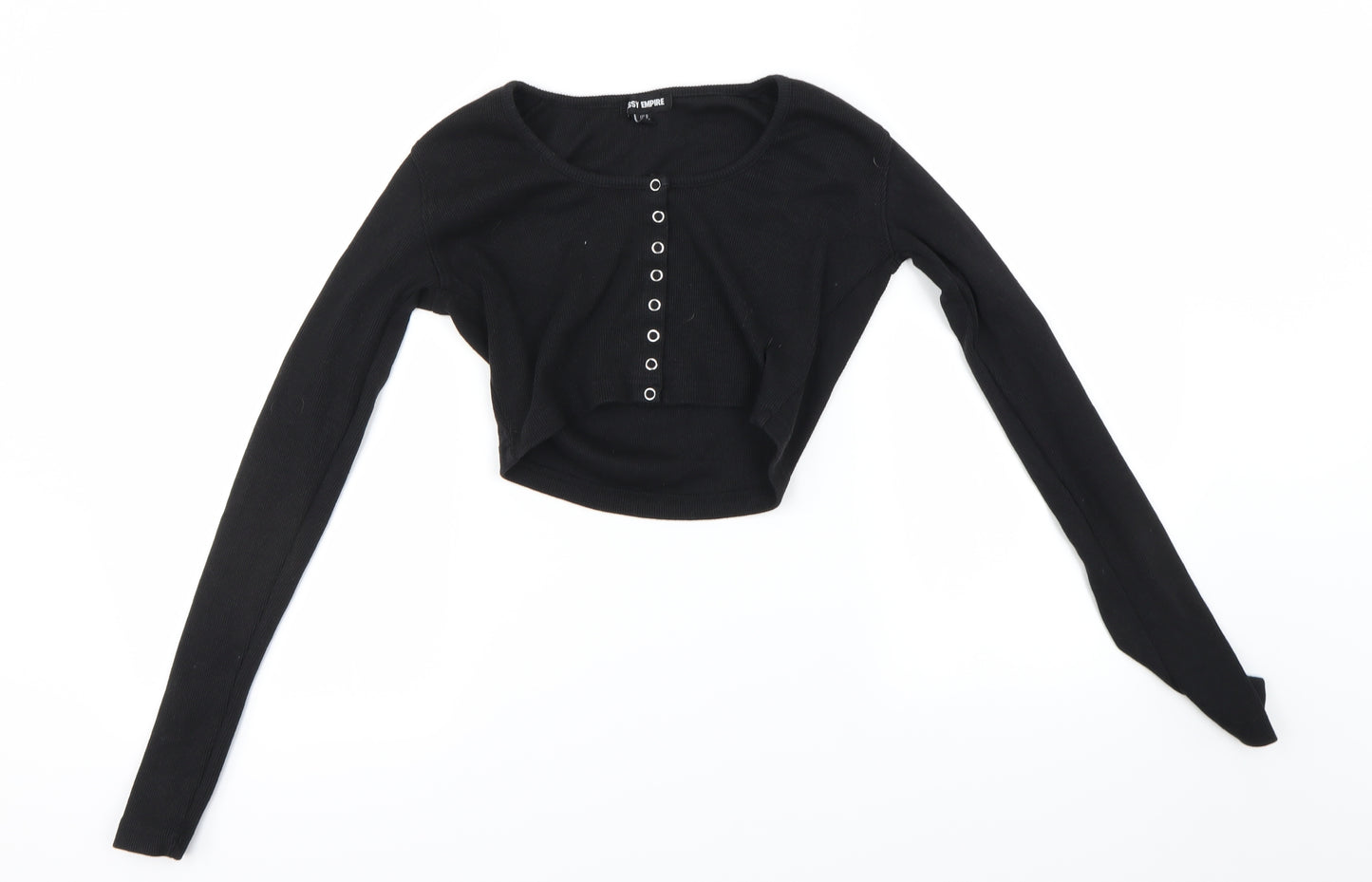 Missy Empire  Womens Black   Cropped T-Shirt Size 10