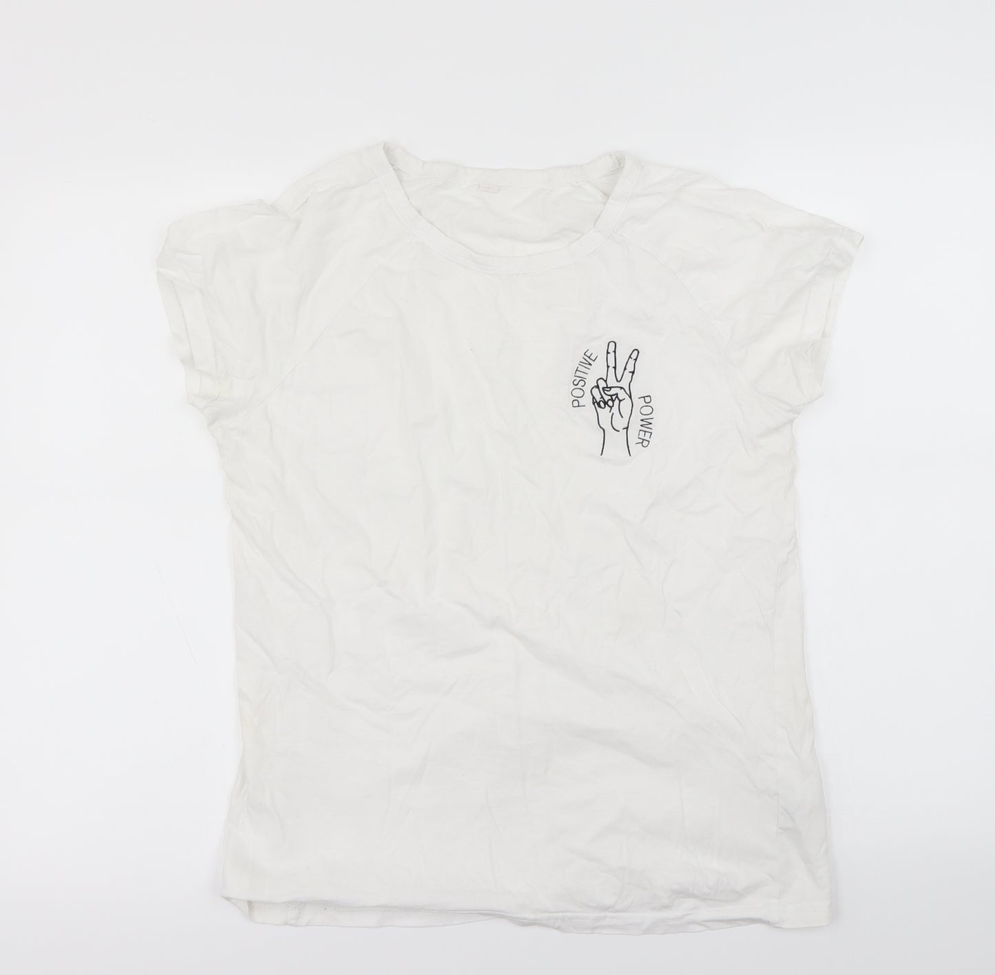 Preworn Womens White   Basic T-Shirt Size S