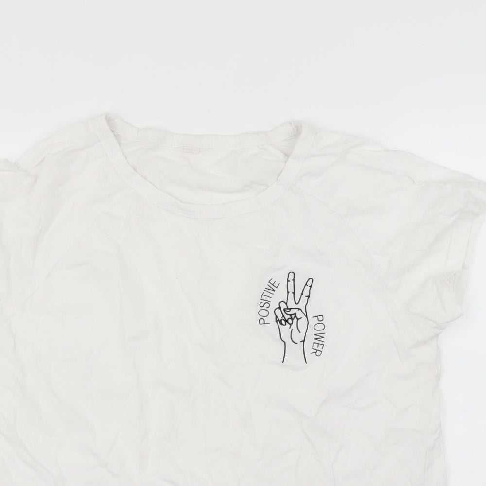 Preworn Womens White   Basic T-Shirt Size S