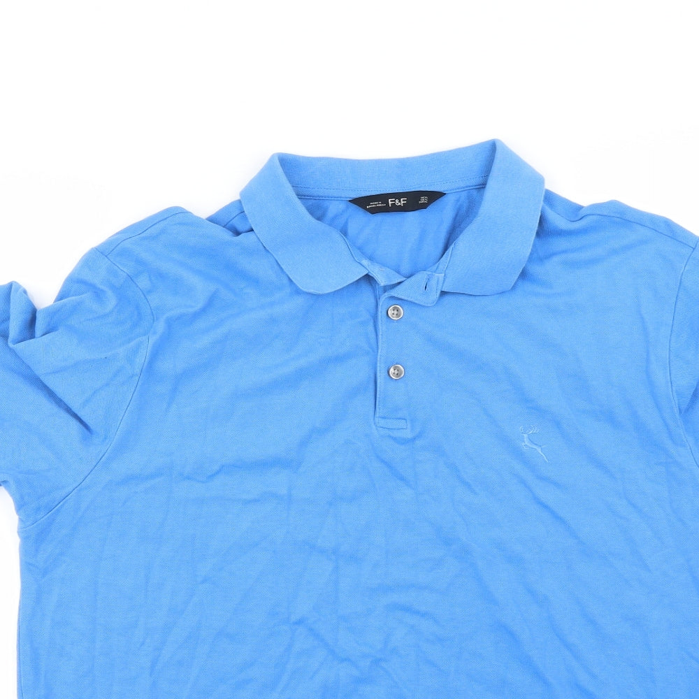 F&F Mens Blue    Polo Size XL