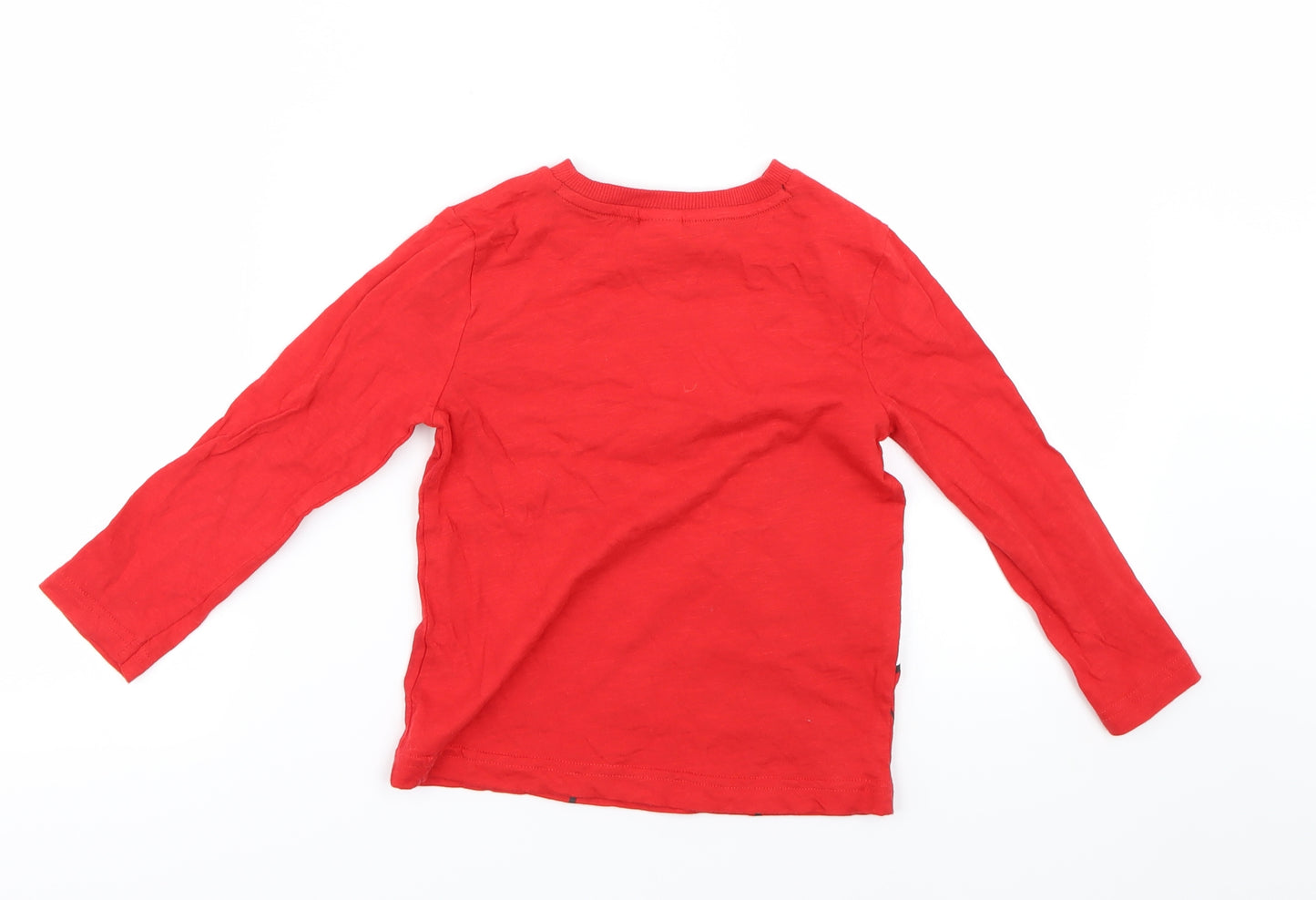 Disney Girls Red   Basic T-Shirt Size 3-4 Years