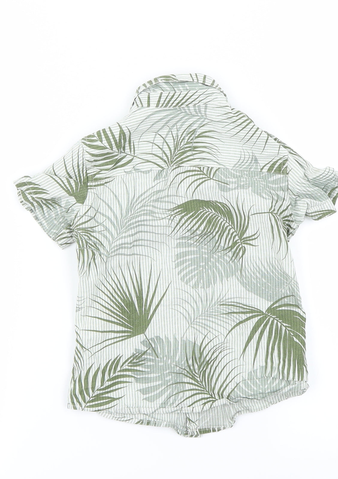 Preworn Boys Green Floral  Basic T-Shirt Size 2-3 Years