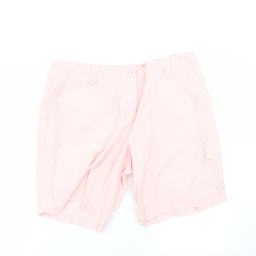 Marks and Spencer Womens Pink   Chino Shorts Size 16