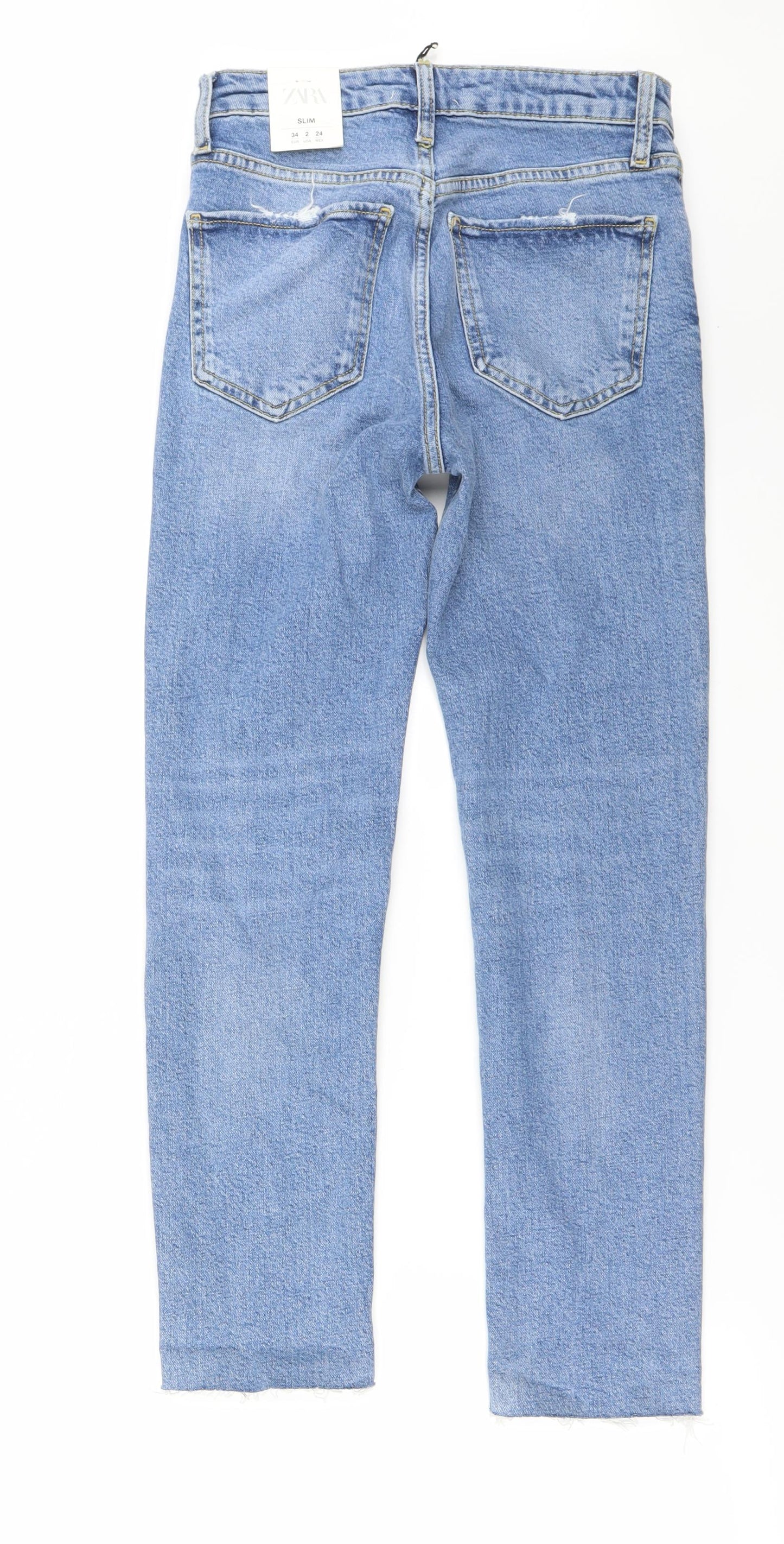 Zara Womens Blue   Straight Jeans Size 6 L26 in