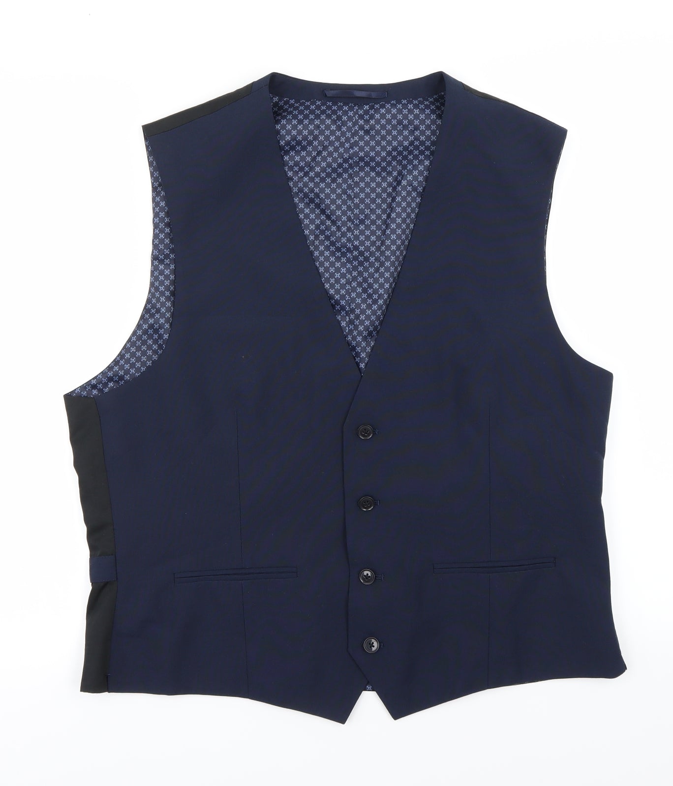 Preworn Mens Blue   Jacket Suit Waistcoat Size 42