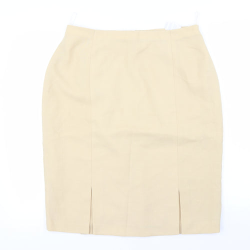 Preworn Womens Yellow   A-Line Skirt Size 32 in