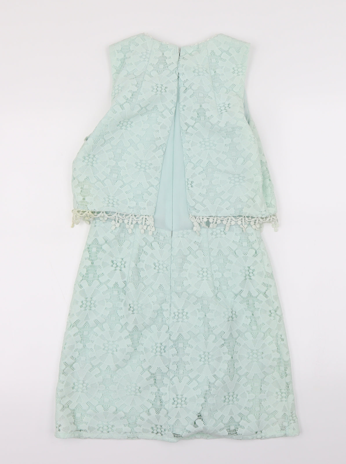 Topshop Womens Green Fair Isle  A-Line  Size 8