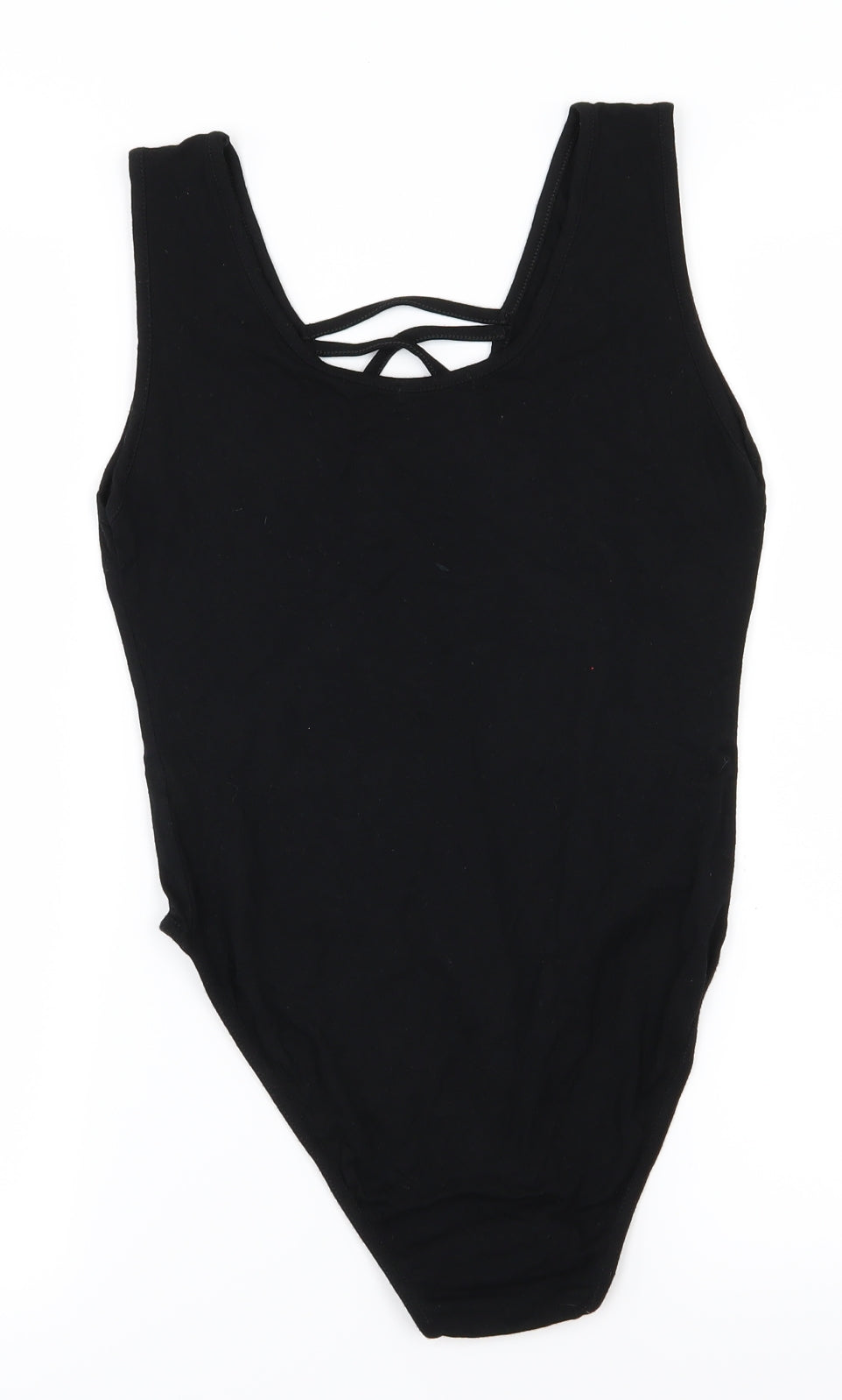 Boohoo Womens Black  Jersey Basic T-Shirt Size 10  - Body Suit