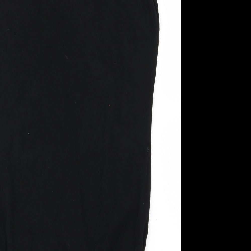 Boohoo Womens Black  Jersey Basic T-Shirt Size 10  - Body Suit