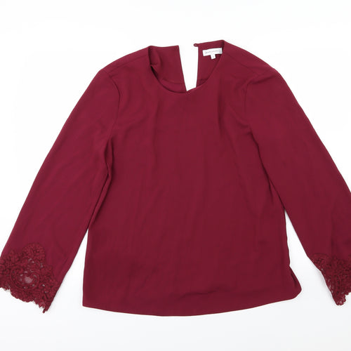Warehouse Womens Purple  Chiffon Basic Blouse Size 12