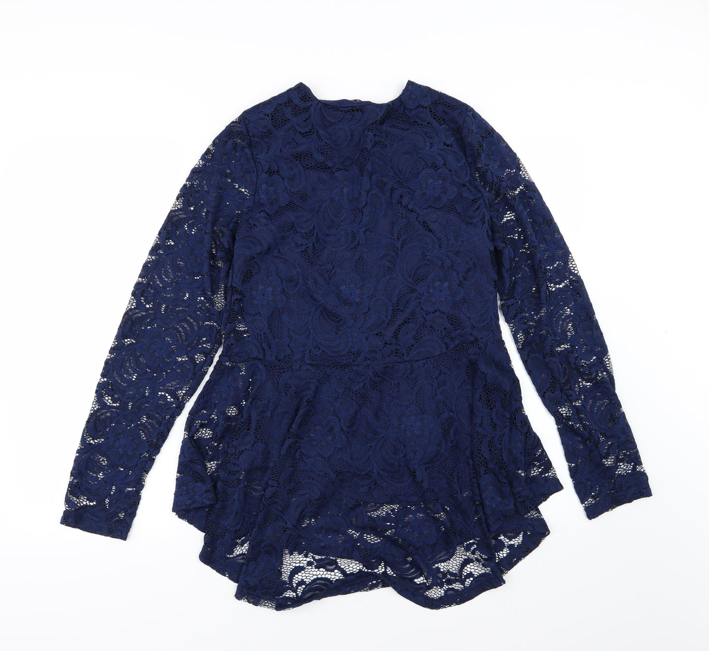 Quiz Womens Blue Floral  Basic Blouse Size 14